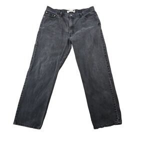 Levi's Men's 550 Jeans Relaxed Fit Tapered Leg Black 100% Cotton 37" X 30"